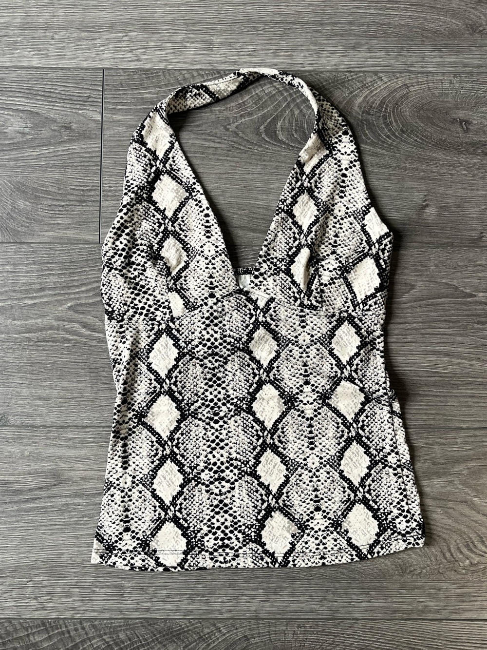 Snake Print Halter Tank Top